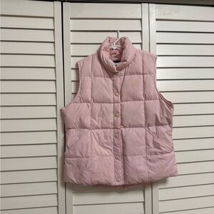 Petite Women's Pink Quilted Puffer Vest